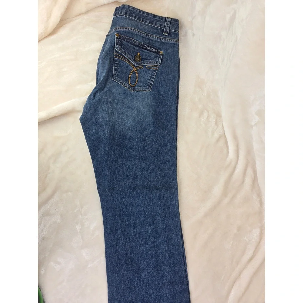 Calvin Klein Jeans Lean‎ Boot Cut Blue Denim Women's Jeans Size 14